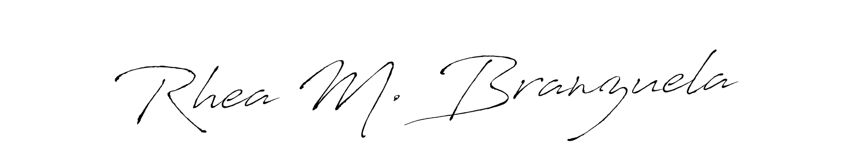 It looks lik you need a new signature style for name Rhea M. Branzuela. Design unique handwritten (Antro_Vectra) signature with our free signature maker in just a few clicks. Rhea M. Branzuela signature style 6 images and pictures png