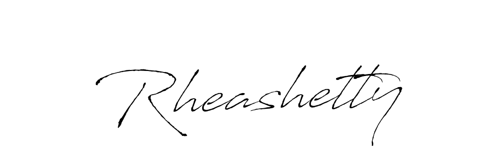 Design your own signature with our free online signature maker. With this signature software, you can create a handwritten (Antro_Vectra) signature for name Rheashetty. Rheashetty signature style 6 images and pictures png