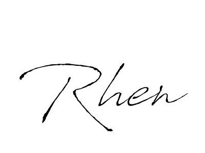 You should practise on your own different ways (Antro_Vectra) to write your name (Rhen) in signature. don't let someone else do it for you. Rhen signature style 6 images and pictures png