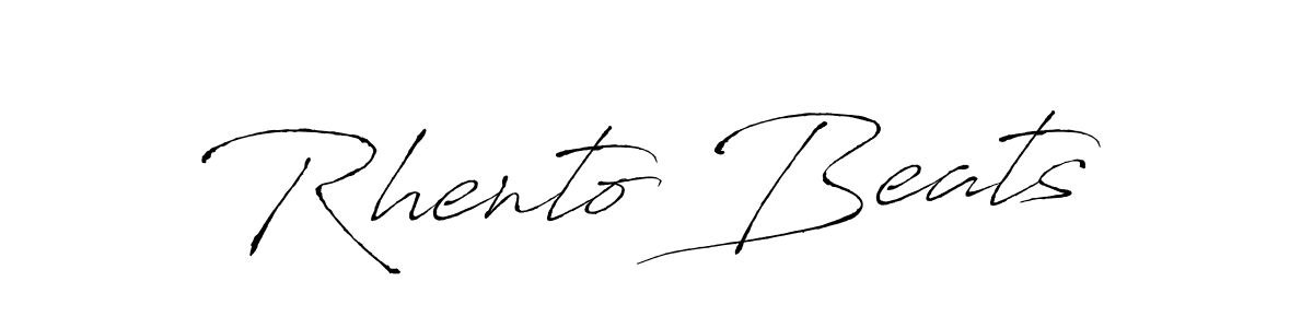 Use a signature maker to create a handwritten signature online. With this signature software, you can design (Antro_Vectra) your own signature for name Rhento Beats. Rhento Beats signature style 6 images and pictures png