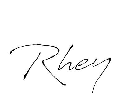 How to make Rhey signature? Antro_Vectra is a professional autograph style. Create handwritten signature for Rhey name. Rhey signature style 6 images and pictures png