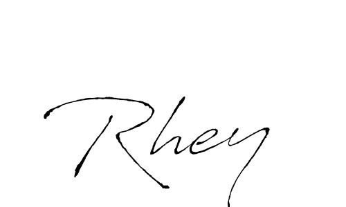 Rhey  stylish signature style. Best Handwritten Sign (Antro_Vectra) for my name. Handwritten Signature Collection Ideas for my name Rhey . Rhey  signature style 6 images and pictures png