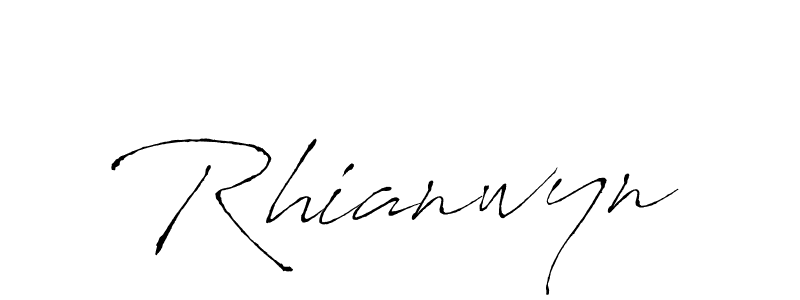 Make a beautiful signature design for name Rhianwyn. With this signature (Antro_Vectra) style, you can create a handwritten signature for free. Rhianwyn signature style 6 images and pictures png