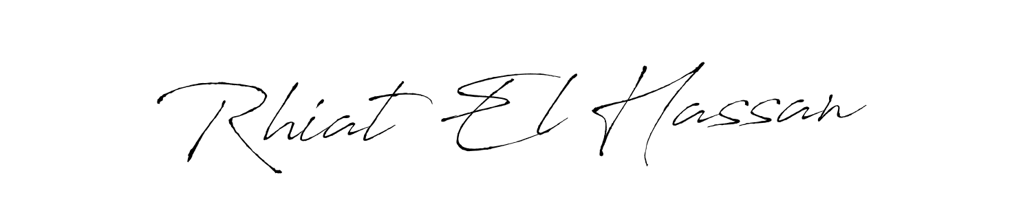 Design your own signature with our free online signature maker. With this signature software, you can create a handwritten (Antro_Vectra) signature for name Rhiat El Hassan. Rhiat El Hassan signature style 6 images and pictures png