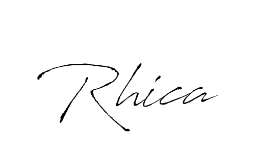 Make a beautiful signature design for name Rhica. With this signature (Antro_Vectra) style, you can create a handwritten signature for free. Rhica signature style 6 images and pictures png