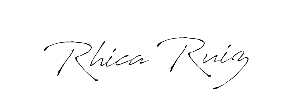 The best way (Antro_Vectra) to make a short signature is to pick only two or three words in your name. The name Rhica Ruiz include a total of six letters. For converting this name. Rhica Ruiz signature style 6 images and pictures png