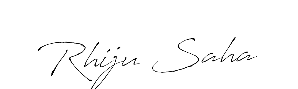 This is the best signature style for the Rhiju Saha name. Also you like these signature font (Antro_Vectra). Mix name signature. Rhiju Saha signature style 6 images and pictures png