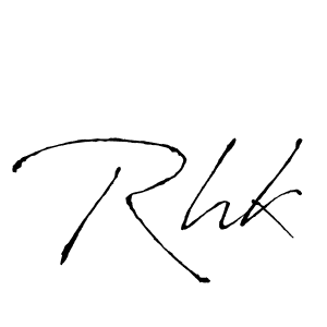 Create a beautiful signature design for name Rhk. With this signature (Antro_Vectra) fonts, you can make a handwritten signature for free. Rhk signature style 6 images and pictures png