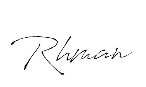 Also You can easily find your signature by using the search form. We will create Rhman name handwritten signature images for you free of cost using Antro_Vectra sign style. Rhman signature style 6 images and pictures png