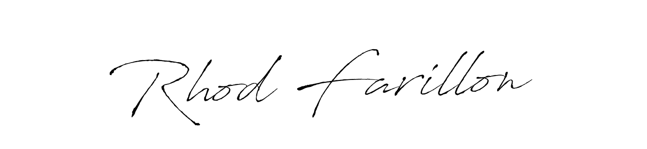 The best way (Antro_Vectra) to make a short signature is to pick only two or three words in your name. The name Rhod Farillon include a total of six letters. For converting this name. Rhod Farillon signature style 6 images and pictures png