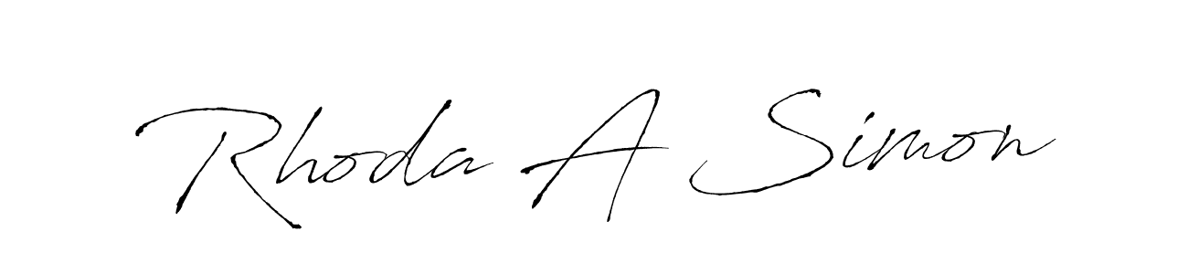 Make a short Rhoda A Simon signature style. Manage your documents anywhere anytime using Antro_Vectra. Create and add eSignatures, submit forms, share and send files easily. Rhoda A Simon signature style 6 images and pictures png