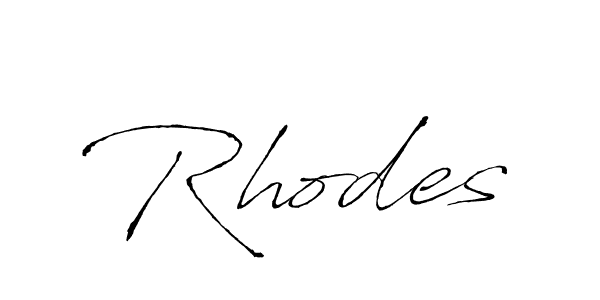 Create a beautiful signature design for name Rhodes. With this signature (Antro_Vectra) fonts, you can make a handwritten signature for free. Rhodes signature style 6 images and pictures png