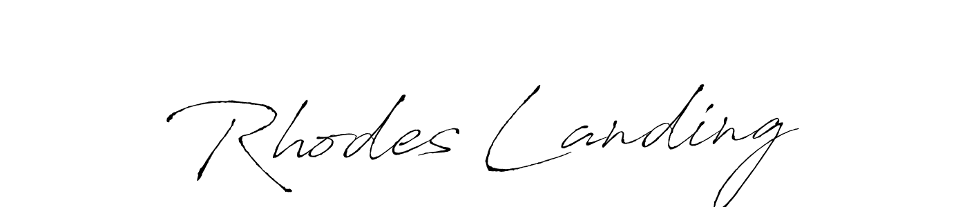 Make a beautiful signature design for name Rhodes Landing. With this signature (Antro_Vectra) style, you can create a handwritten signature for free. Rhodes Landing signature style 6 images and pictures png