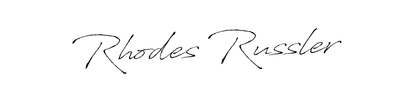 Make a beautiful signature design for name Rhodes Russler. With this signature (Antro_Vectra) style, you can create a handwritten signature for free. Rhodes Russler signature style 6 images and pictures png