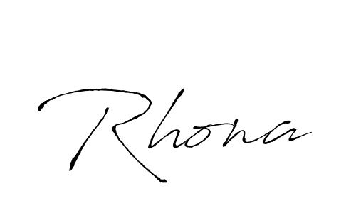 Create a beautiful signature design for name Rhona. With this signature (Antro_Vectra) fonts, you can make a handwritten signature for free. Rhona signature style 6 images and pictures png