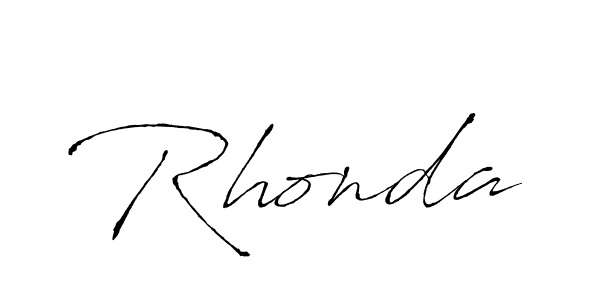 Rhonda stylish signature style. Best Handwritten Sign (Antro_Vectra) for my name. Handwritten Signature Collection Ideas for my name Rhonda. Rhonda signature style 6 images and pictures png