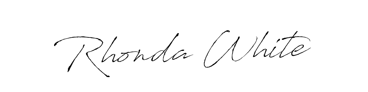 Create a beautiful signature design for name Rhonda White. With this signature (Antro_Vectra) fonts, you can make a handwritten signature for free. Rhonda White signature style 6 images and pictures png