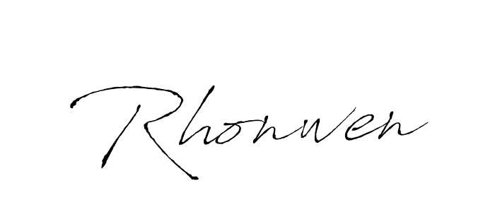 Make a beautiful signature design for name Rhonwen. With this signature (Antro_Vectra) style, you can create a handwritten signature for free. Rhonwen signature style 6 images and pictures png