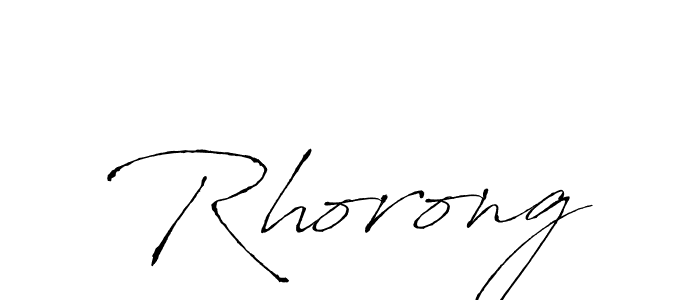 How to make Rhorong signature? Antro_Vectra is a professional autograph style. Create handwritten signature for Rhorong name. Rhorong signature style 6 images and pictures png