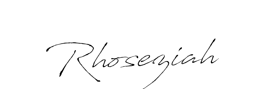 Antro_Vectra is a professional signature style that is perfect for those who want to add a touch of class to their signature. It is also a great choice for those who want to make their signature more unique. Get Rhoseziah name to fancy signature for free. Rhoseziah signature style 6 images and pictures png