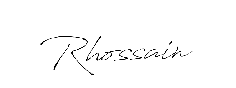 Design your own signature with our free online signature maker. With this signature software, you can create a handwritten (Antro_Vectra) signature for name Rhossain. Rhossain signature style 6 images and pictures png