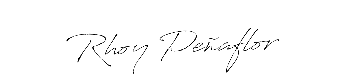 Design your own signature with our free online signature maker. With this signature software, you can create a handwritten (Antro_Vectra) signature for name Rhoy Peñaflor. Rhoy Peñaflor signature style 6 images and pictures png