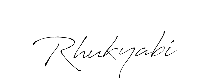 Make a beautiful signature design for name Rhukyabi. With this signature (Antro_Vectra) style, you can create a handwritten signature for free. Rhukyabi signature style 6 images and pictures png