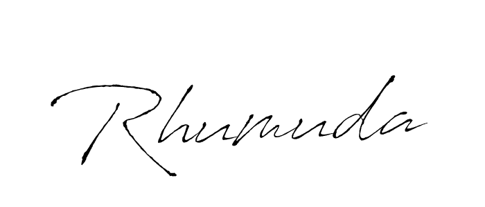 Rhumuda stylish signature style. Best Handwritten Sign (Antro_Vectra) for my name. Handwritten Signature Collection Ideas for my name Rhumuda. Rhumuda signature style 6 images and pictures png