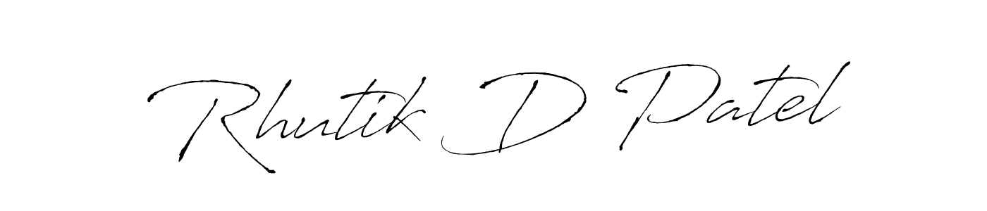 It looks lik you need a new signature style for name Rhutik D Patel. Design unique handwritten (Antro_Vectra) signature with our free signature maker in just a few clicks. Rhutik D Patel signature style 6 images and pictures png