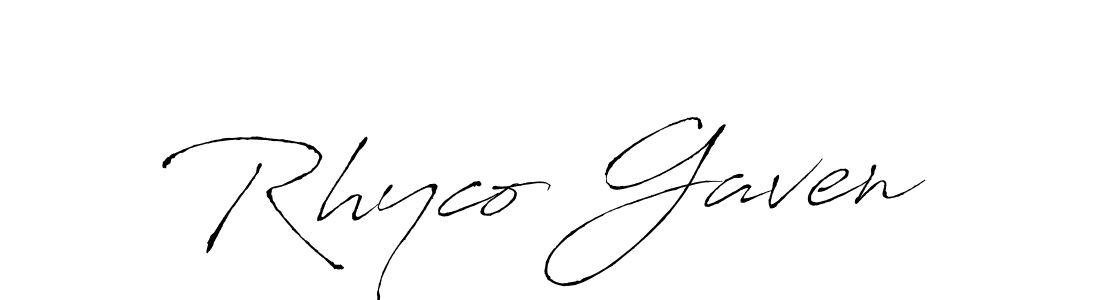 Rhyco Gaven stylish signature style. Best Handwritten Sign (Antro_Vectra) for my name. Handwritten Signature Collection Ideas for my name Rhyco Gaven. Rhyco Gaven signature style 6 images and pictures png