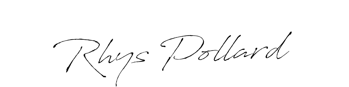 Rhys Pollard stylish signature style. Best Handwritten Sign (Antro_Vectra) for my name. Handwritten Signature Collection Ideas for my name Rhys Pollard. Rhys Pollard signature style 6 images and pictures png