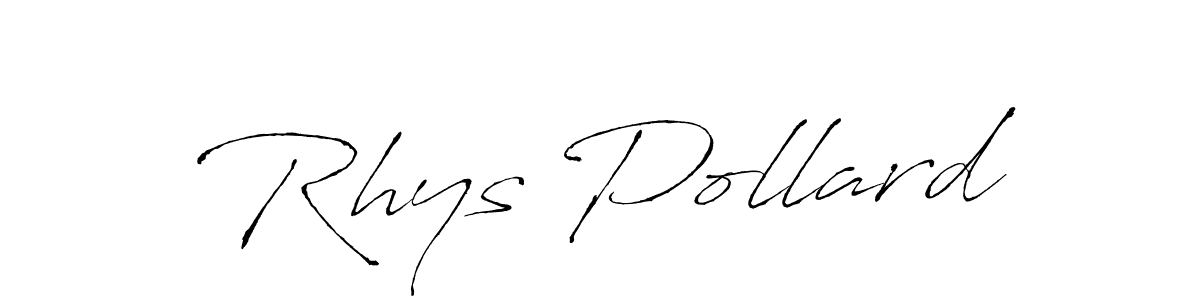 Rhys Pollard stylish signature style. Best Handwritten Sign (Antro_Vectra) for my name. Handwritten Signature Collection Ideas for my name Rhys Pollard. Rhys Pollard signature style 6 images and pictures png