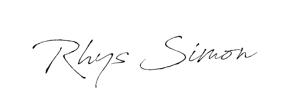 Also we have Rhys Simon name is the best signature style. Create professional handwritten signature collection using Antro_Vectra autograph style. Rhys Simon signature style 6 images and pictures png