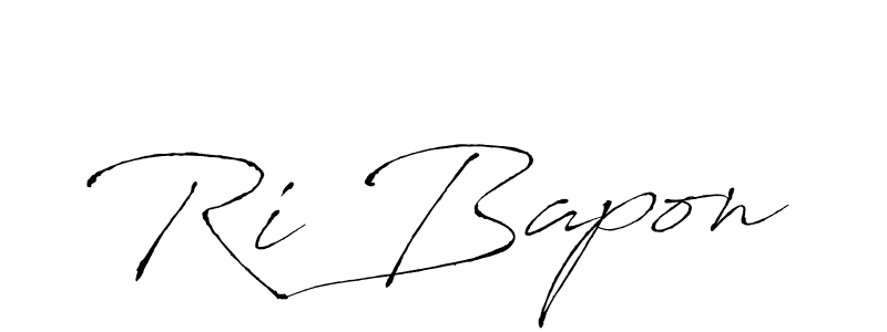 You can use this online signature creator to create a handwritten signature for the name Ri Bapon. This is the best online autograph maker. Ri Bapon signature style 6 images and pictures png