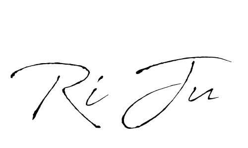 Use a signature maker to create a handwritten signature online. With this signature software, you can design (Antro_Vectra) your own signature for name Ri Ju. Ri Ju signature style 6 images and pictures png
