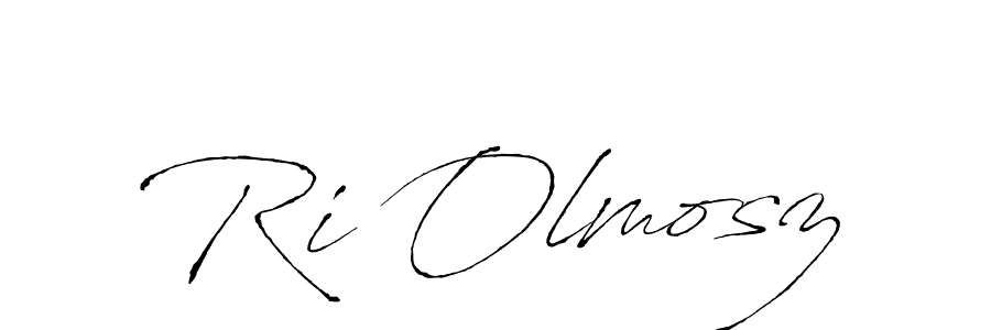 Create a beautiful signature design for name Ri Olmosz. With this signature (Antro_Vectra) fonts, you can make a handwritten signature for free. Ri Olmosz signature style 6 images and pictures png