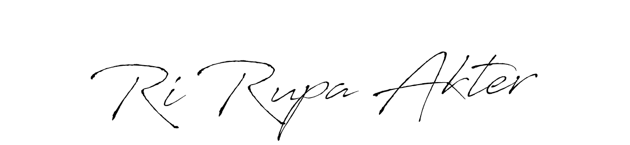 Also You can easily find your signature by using the search form. We will create Ri Rupa Akter name handwritten signature images for you free of cost using Antro_Vectra sign style. Ri Rupa Akter signature style 6 images and pictures png