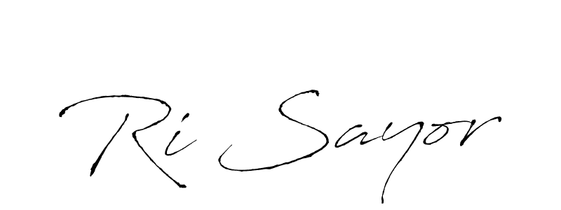 How to make Ri Sayor name signature. Use Antro_Vectra style for creating short signs online. This is the latest handwritten sign. Ri Sayor signature style 6 images and pictures png