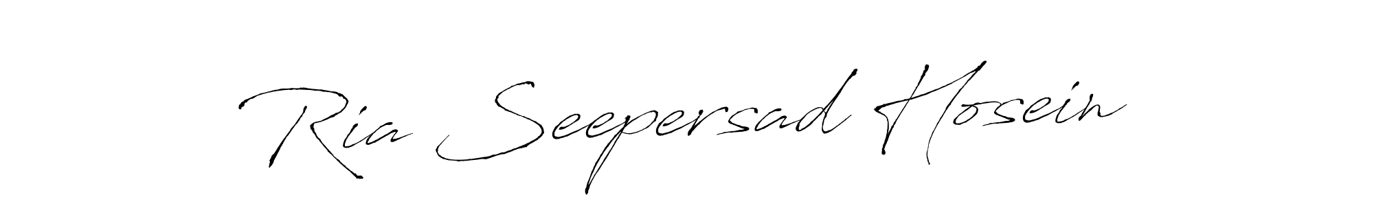 You should practise on your own different ways (Antro_Vectra) to write your name (Ria Seepersad Hosein) in signature. don't let someone else do it for you. Ria Seepersad Hosein signature style 6 images and pictures png