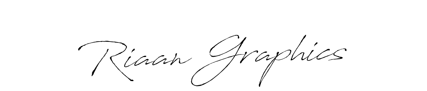 Riaan Graphics stylish signature style. Best Handwritten Sign (Antro_Vectra) for my name. Handwritten Signature Collection Ideas for my name Riaan Graphics. Riaan Graphics signature style 6 images and pictures png