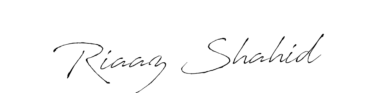 Antro_Vectra is a professional signature style that is perfect for those who want to add a touch of class to their signature. It is also a great choice for those who want to make their signature more unique. Get Riaaz Shahid name to fancy signature for free. Riaaz Shahid signature style 6 images and pictures png