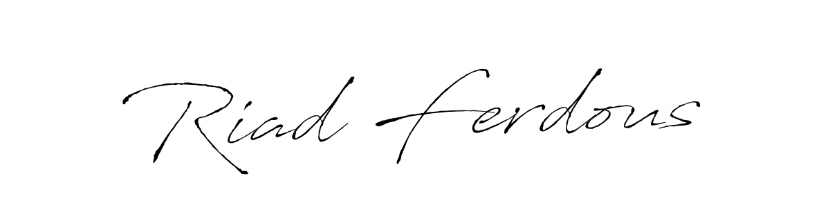 Create a beautiful signature design for name Riad Ferdous. With this signature (Antro_Vectra) fonts, you can make a handwritten signature for free. Riad Ferdous signature style 6 images and pictures png