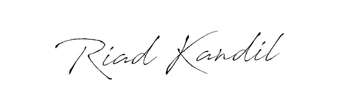 Similarly Antro_Vectra is the best handwritten signature design. Signature creator online .You can use it as an online autograph creator for name Riad Kandil. Riad Kandil signature style 6 images and pictures png