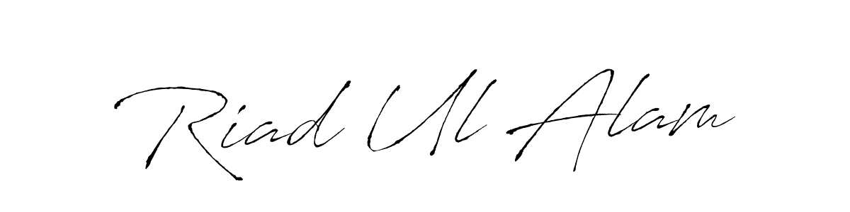 Similarly Antro_Vectra is the best handwritten signature design. Signature creator online .You can use it as an online autograph creator for name Riad Ul Alam. Riad Ul Alam signature style 6 images and pictures png