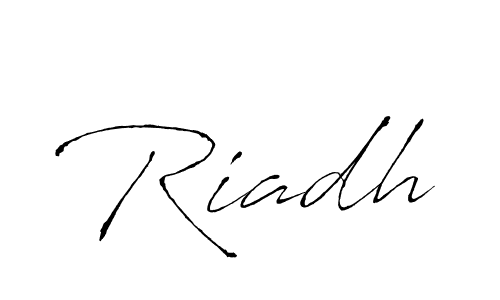 Riadh stylish signature style. Best Handwritten Sign (Antro_Vectra) for my name. Handwritten Signature Collection Ideas for my name Riadh. Riadh signature style 6 images and pictures png