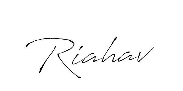 Also You can easily find your signature by using the search form. We will create Riahav name handwritten signature images for you free of cost using Antro_Vectra sign style. Riahav signature style 6 images and pictures png