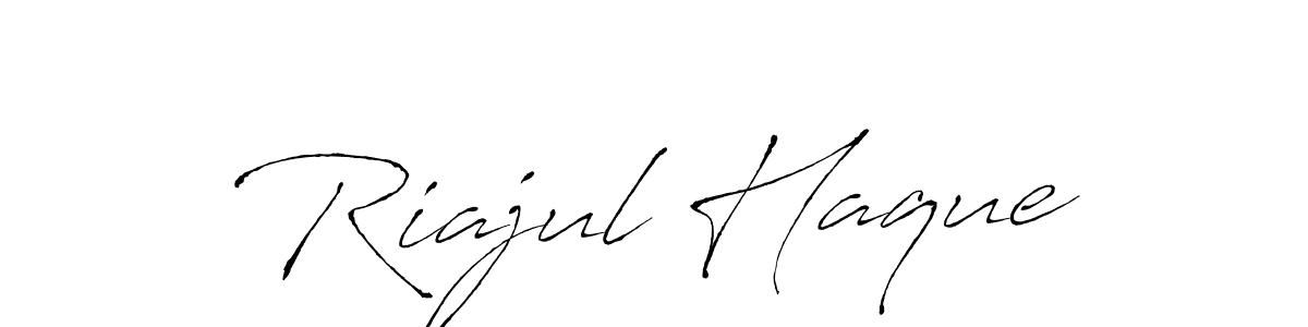 Create a beautiful signature design for name Riajul Haque. With this signature (Antro_Vectra) fonts, you can make a handwritten signature for free. Riajul Haque signature style 6 images and pictures png