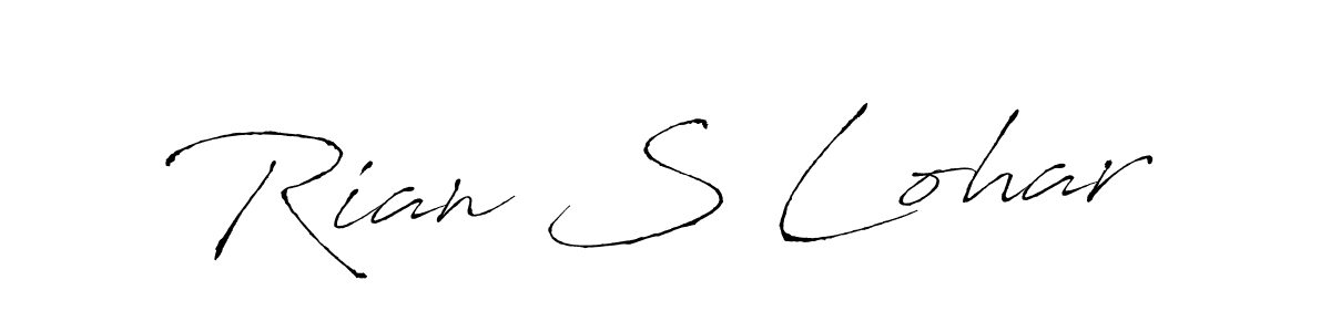 Design your own signature with our free online signature maker. With this signature software, you can create a handwritten (Antro_Vectra) signature for name Rian S Lohar. Rian S Lohar signature style 6 images and pictures png