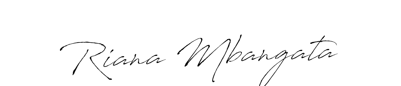 Design your own signature with our free online signature maker. With this signature software, you can create a handwritten (Antro_Vectra) signature for name Riana Mbangata. Riana Mbangata signature style 6 images and pictures png