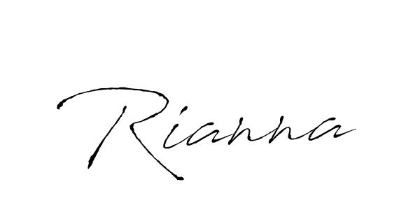 Use a signature maker to create a handwritten signature online. With this signature software, you can design (Antro_Vectra) your own signature for name Rianna. Rianna signature style 6 images and pictures png